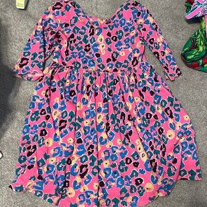 Lilly Pulitzer girls dress in leopard print